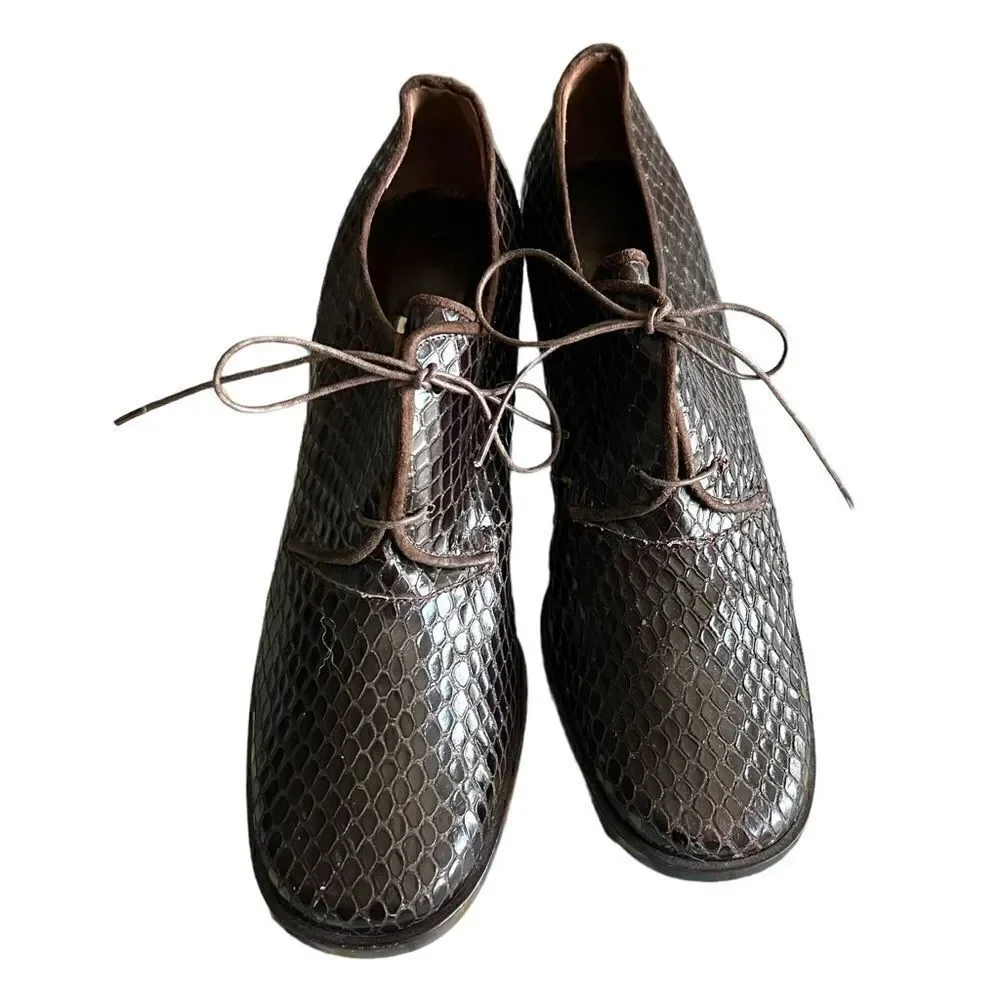 Vintage Emporio Armani Snakeskin Shoes Women’s Sz 9/ Sz 40 EU - Never Worn MINT